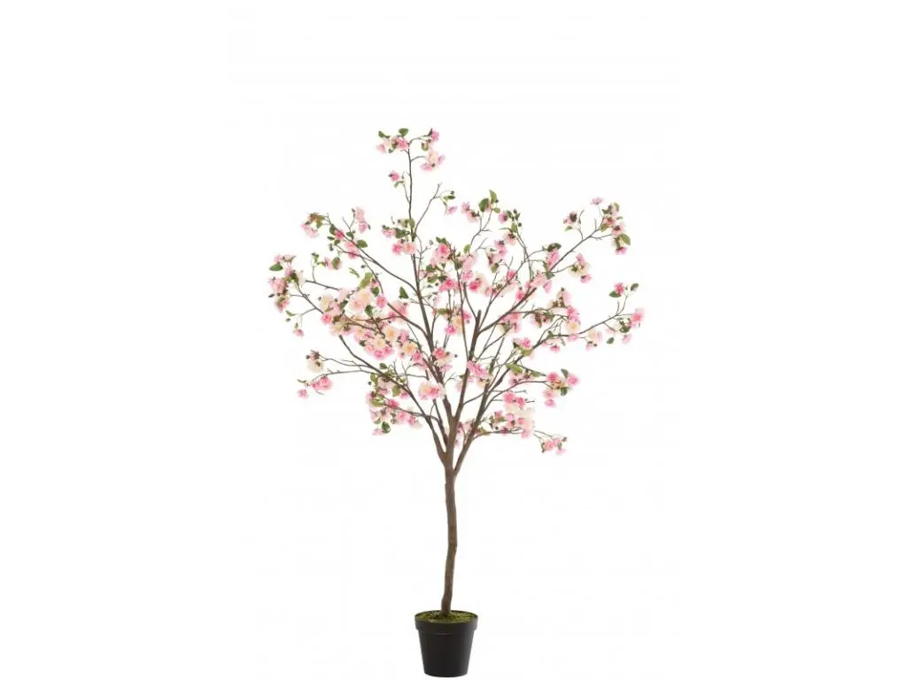 Arbre en fleur dans pot en tissu H192cm