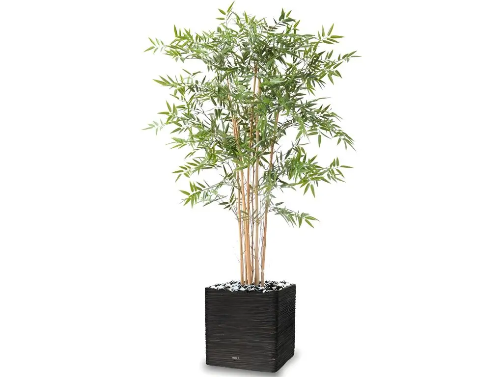 Bambou artificiel en pot special UV pour extérieur H 150 cm Vert - choisissez votre hauteur: H 150 cm - couleur: Vert