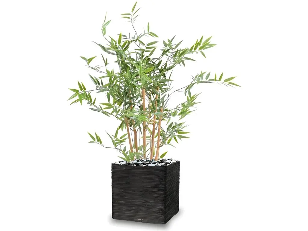 Bambou artificiel en pot special UV pour extérieur H 90 cm Vert - choisissez votre hauteur: H 90 cm - couleur: Vert