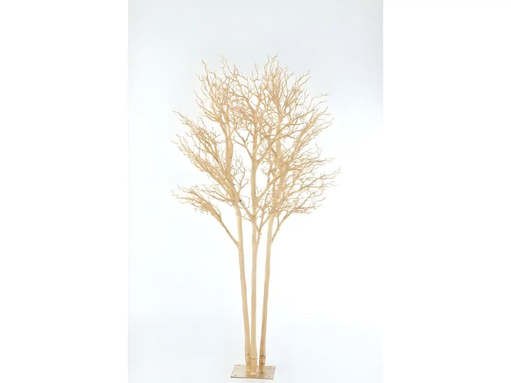 Arbre à branches nues en métal or 180x180x240 cm
