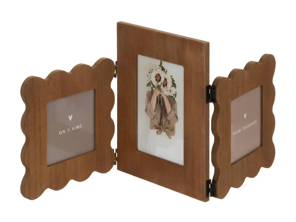 Pêle-mêle Multivues 3 Photos en bois à poser ou à susprendre