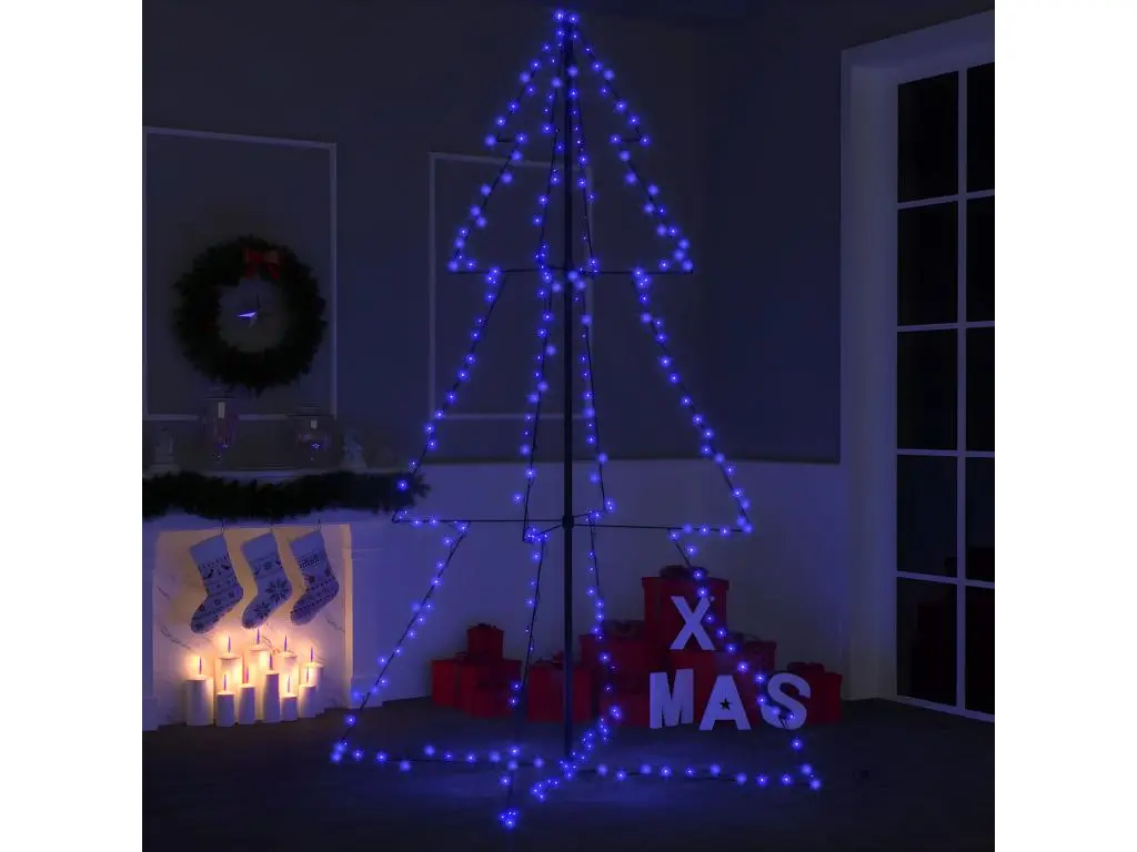 Arbre de Noël cône 240 LED d'intérieur/d'extérieur 118x180 cm