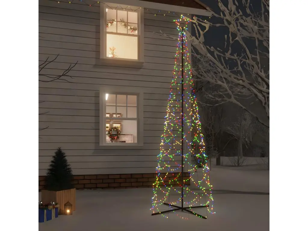Arbre de Noël cône 500 LED Colorées 100x300 cm