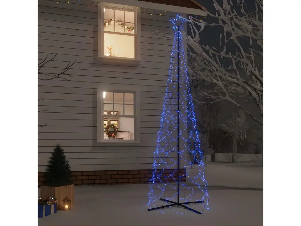 Arbre de Noël cône 500 LED Bleues 100x300 cm