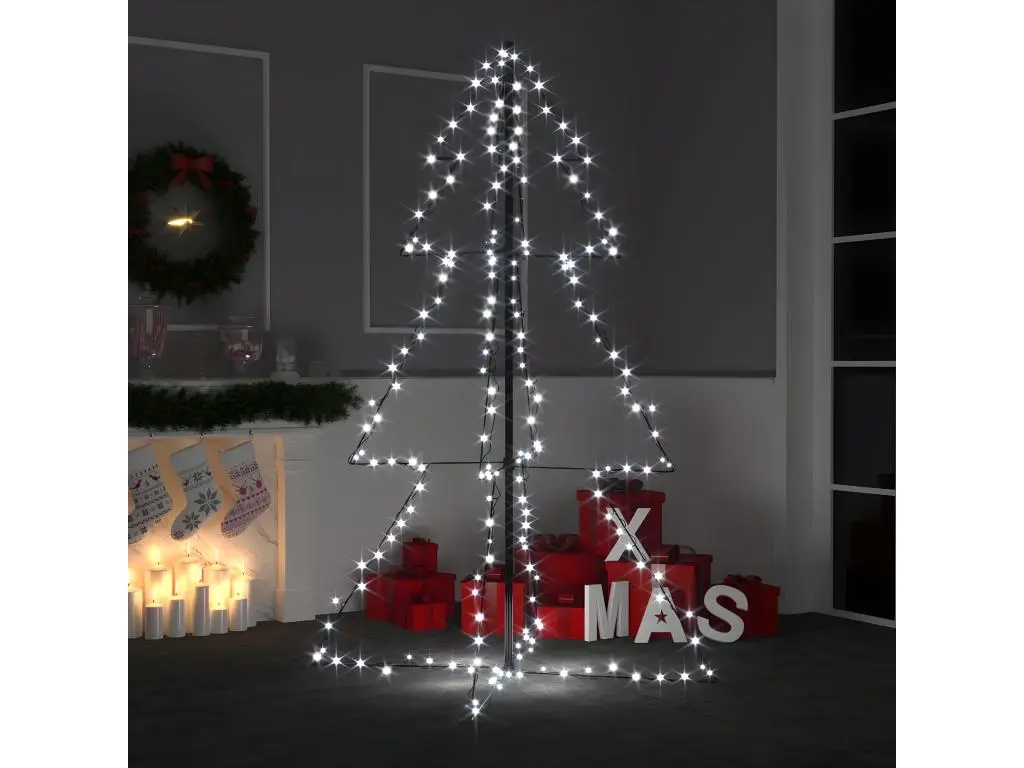 Arbre de Noël cône 200 LED d'intérieur/d'extérieur 98x150 cm