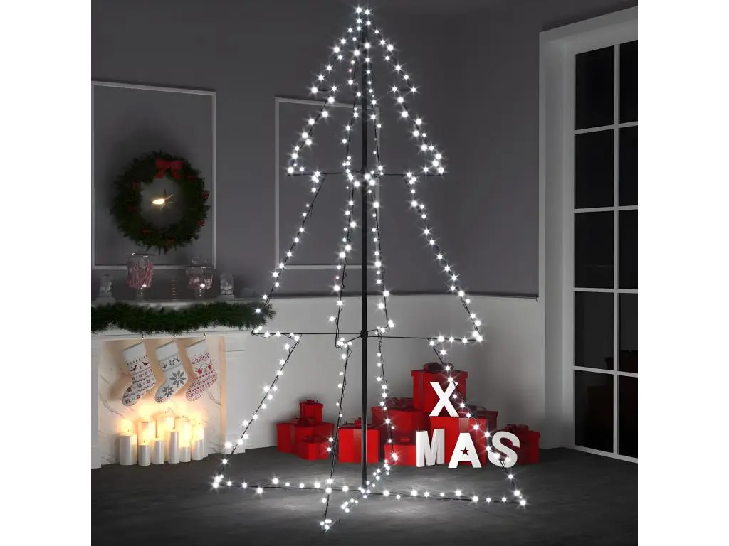 Arbre de Noël cône 240 LED d'intérieur/d'extérieur 118x180 cm