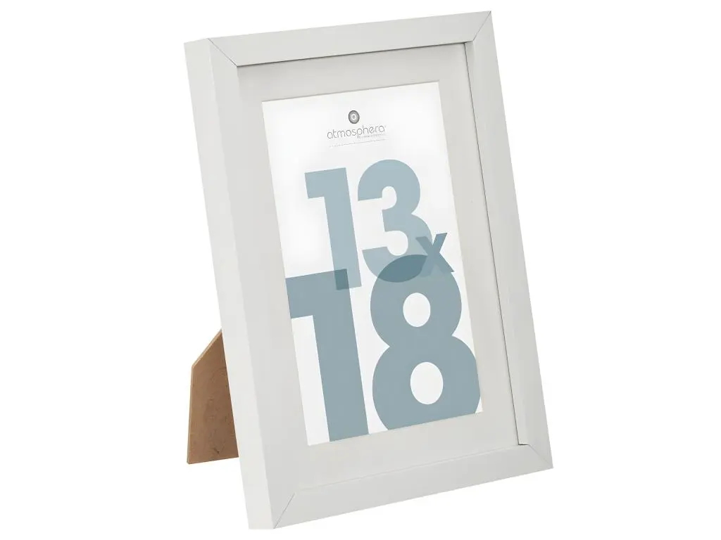 Atmosphera Cadre photo en Bois Blanc pour Photo 13 x 18 cm