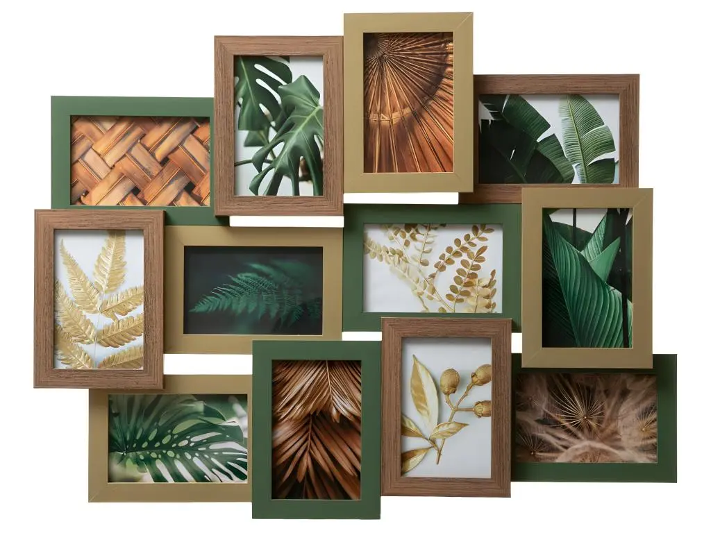 Pêle-mêle Multivues 12 Photos en Bois 65 x 51 cm