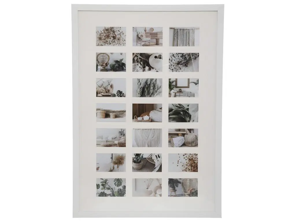 Pêle-mêle Multivues 21 photos en Bois Blanc 70.2 x 100.2 cm