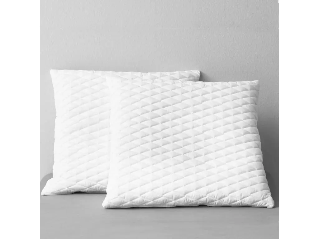 2x Oreillers 70x60x14 Mousse à mémoire de forme