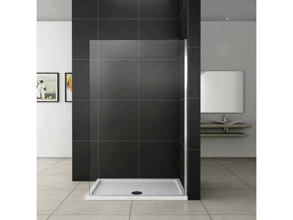 Paroi de douche 110x200cm en 8mm verre anticalcaire paroi de douche à l'italienne