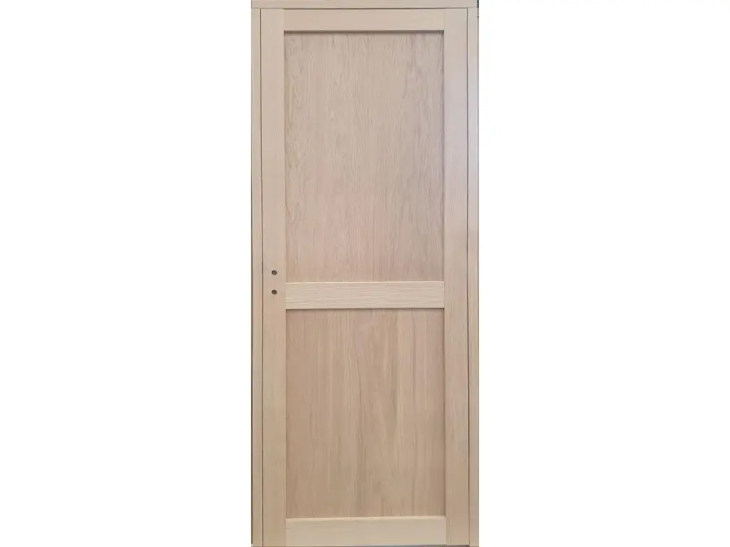 bloc Porte Atelier 2 Panneaux Chene H204 X L73 Poussant Droite Côtes Tableau Gd Menuiseries