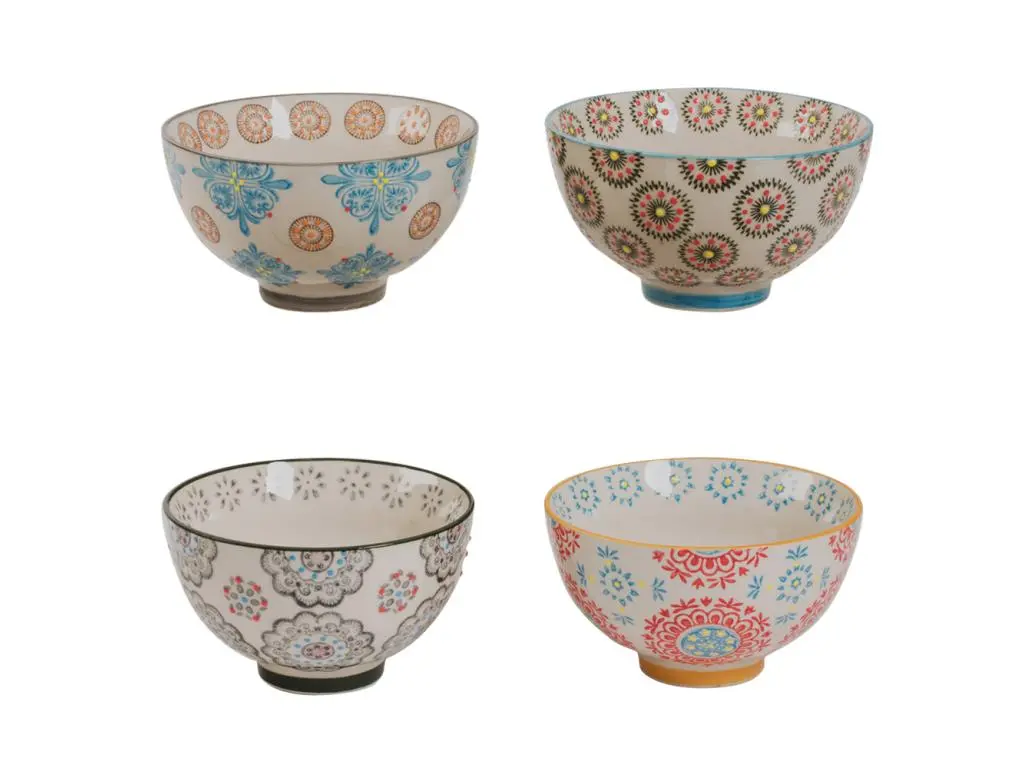 Coffret de 4 coupelles bohème 11 cm