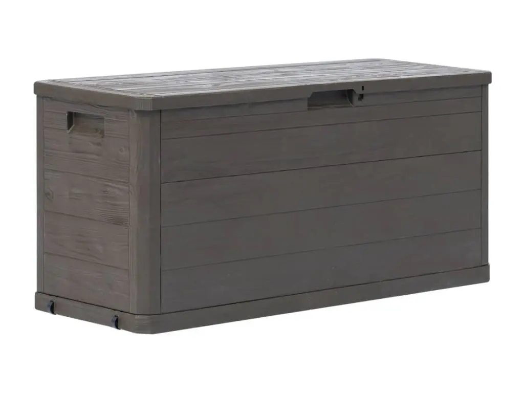 Boîte de rangement de jardin 280 L Marron