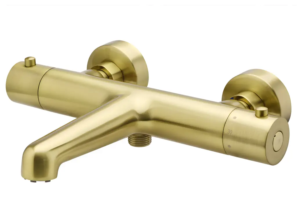 Luisa mitigeur bain-douche thermostatique or brossé - Essebagno