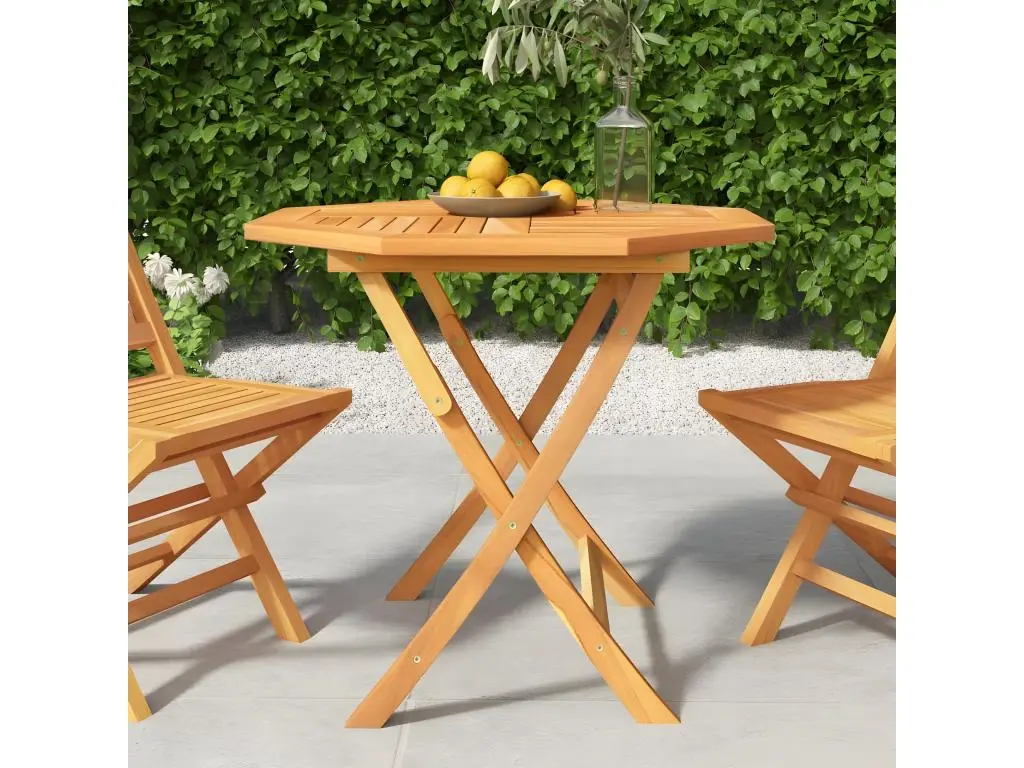 vidaxl Table pliable de jardin 85x85x76 cm Bois de teck solide