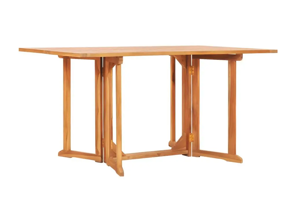 Table pliable de jardin papillon 150x90x75 cm Bois teck solide
