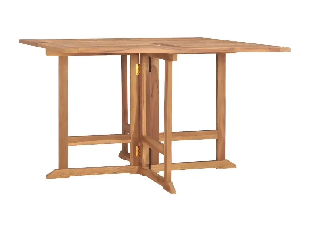 vidaxl Table à dîner de jardin pliable 110x110x75 cm Teck massif