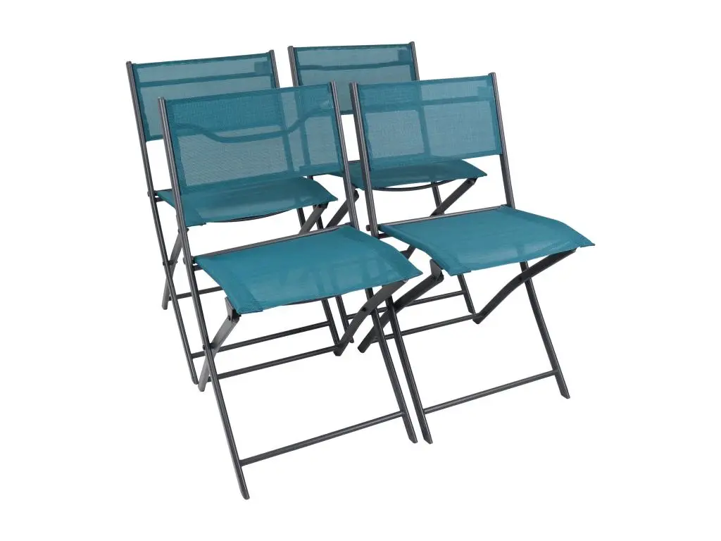 VCM 4-pièces balcon chaise pliante chaise de jardin pliable camping chaise pliante Sumila