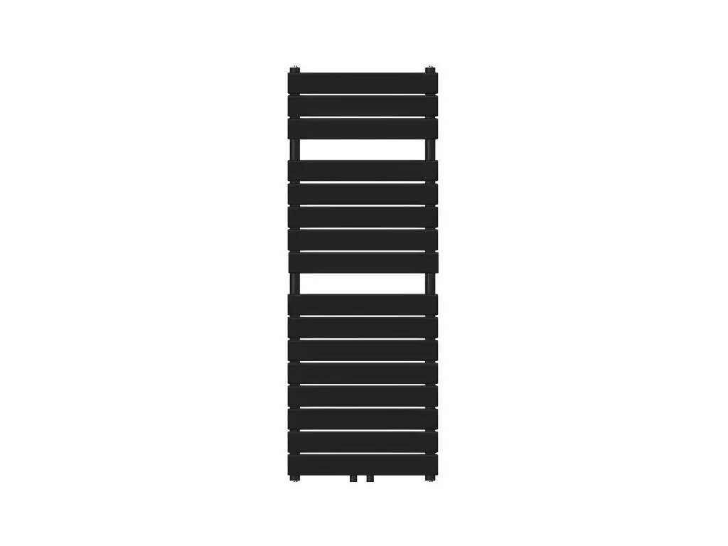 Radiateur de salle de bain Steam 1200 x 500 mm Radiateur design noir avec raccor