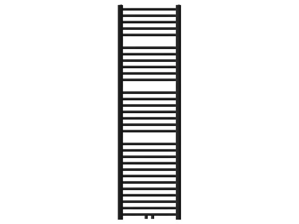Radiateur de salle de bain Sahara raccord central chauffe-serviettes noir 50x180cm