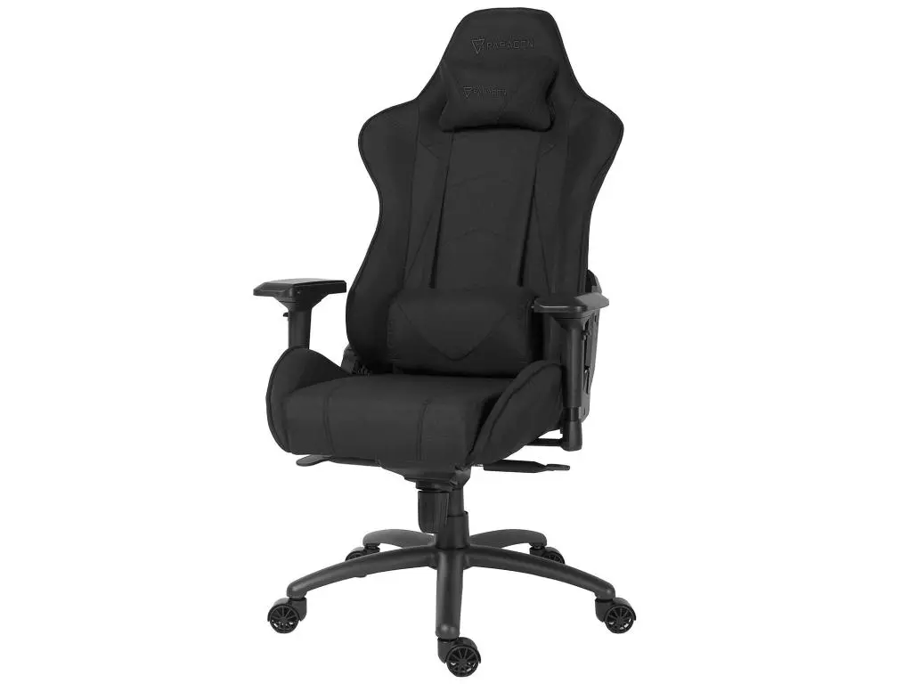 Paracon Knight Pro Fauteuil de gamer avec oreiller cervical et soutien lombaire, noir.