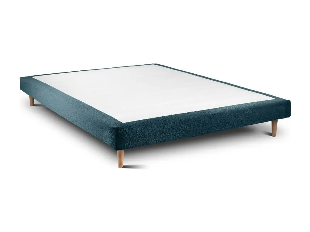 Sommier Tapissier Bouclette Bleu 160x200 H29cm