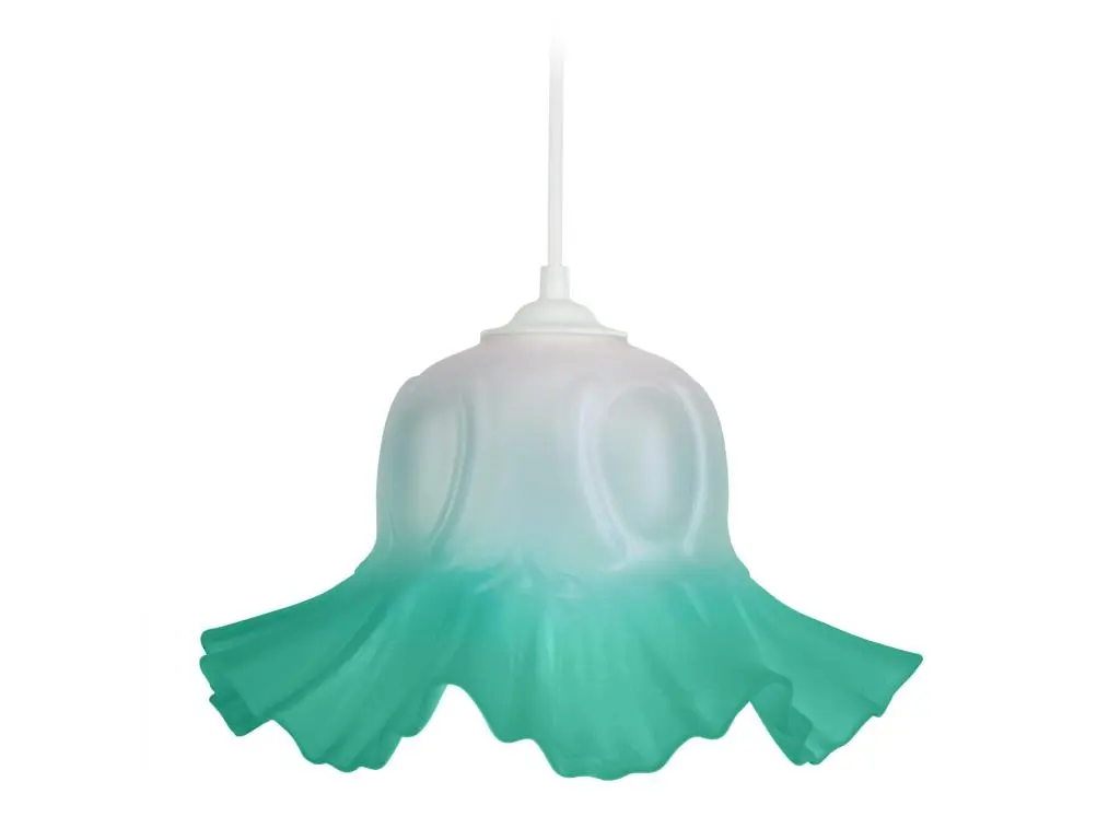 ALCAZABA - Suspension bombé verre satiné vert