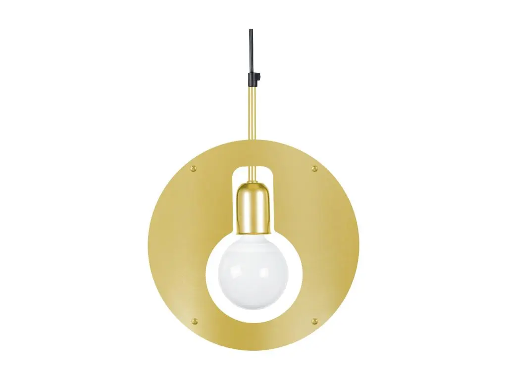 Suspension géométrique métal doré 94 cm.