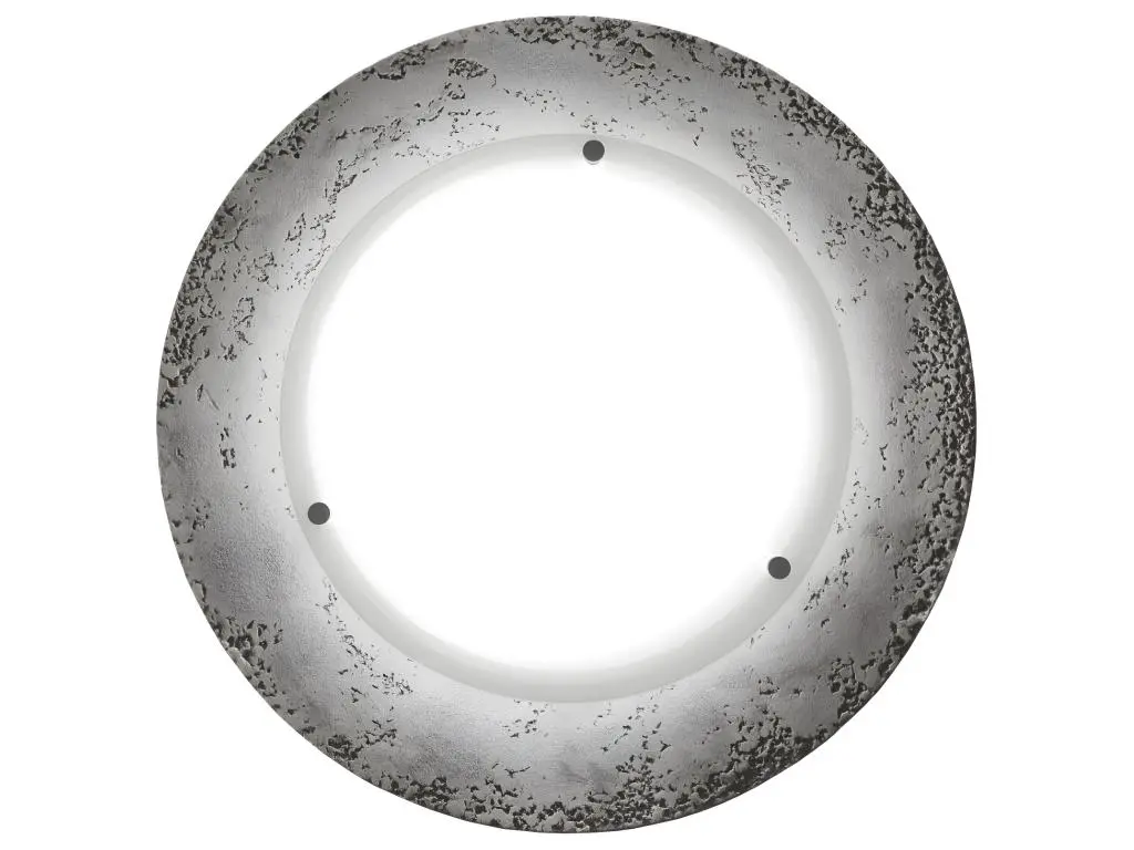 BETON Plafonnier, LED INTÉGRÉE, 12W, 4000K, finition béton, verre, 35cm