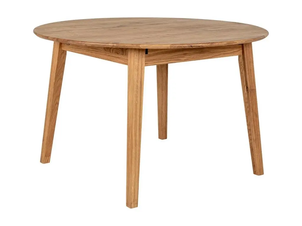 WOODY - Table de Repas 4 à 6 personnes en Chêne Clair avec Rallonge "Papillon" intégrée