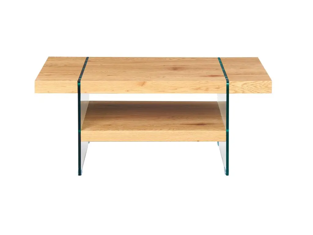Bensam Table basse, 1 tablette de rangement, imitation chêne sauvage.