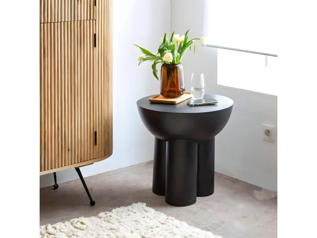 Bout de canapé en aluminium Baptistin