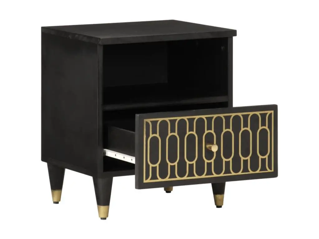 vidaxl Table de chevet 40x33x46 cm Bois de manguier solide