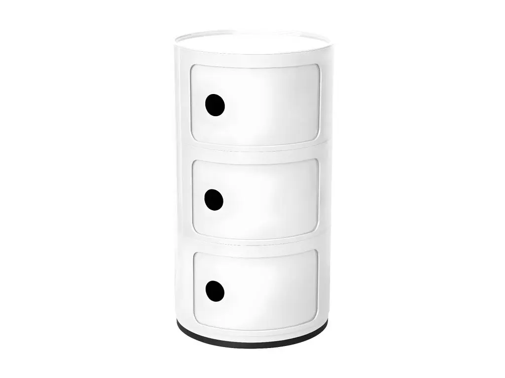 Armoire de stockage - 3 tiroirs - New Caracas 3 Blanc