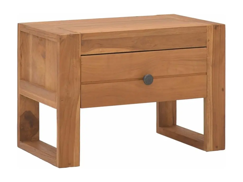 Table de chevet 50x30x35 cm Bois de teck solide