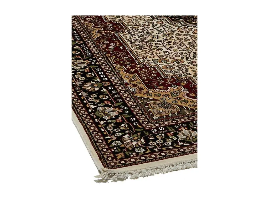 Authentique tapis d'Orient entièrement noué à la main AGRA JAIPOUR 4 1A2T en Rayonne