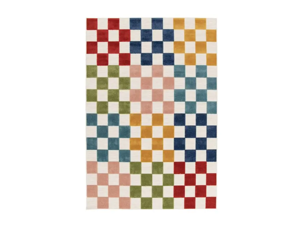 Addo - Tapis intérieur et extérieur à motif géométrique multicolore - Dimensions : 160x230cm
