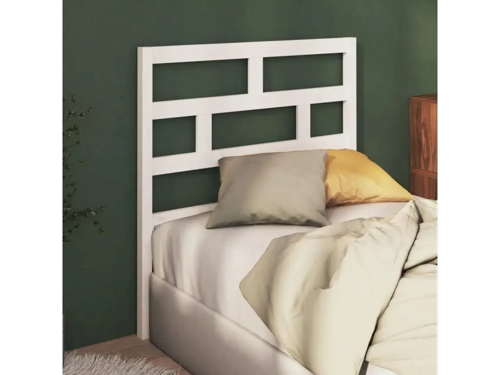 vidaxl Tête de lit Blanc 81x4x100 cm Bois massif de pin