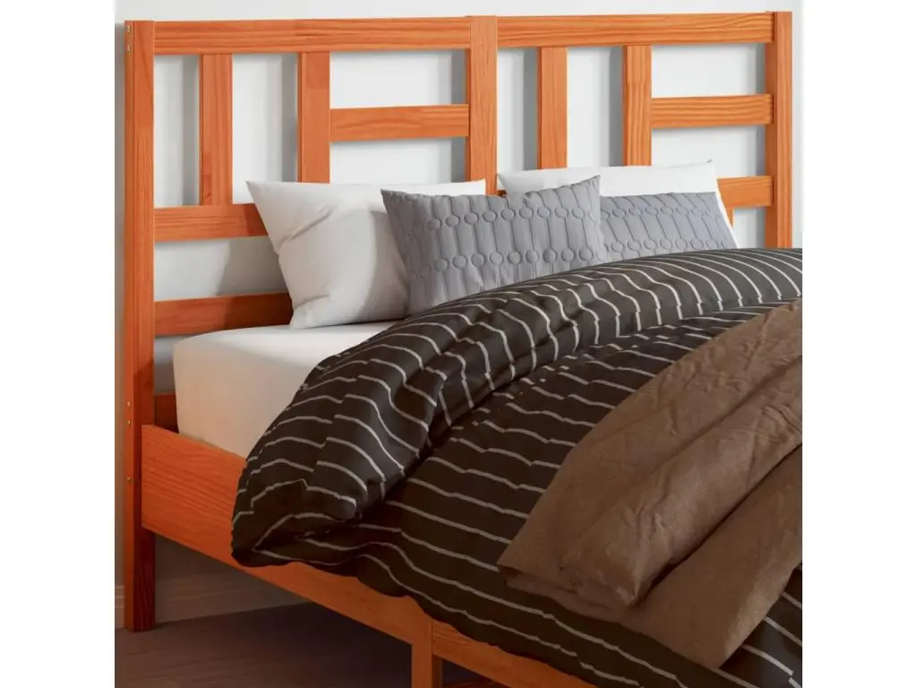 Clicnbuy Tête de lit cire marron 160 cm bois massif de pin