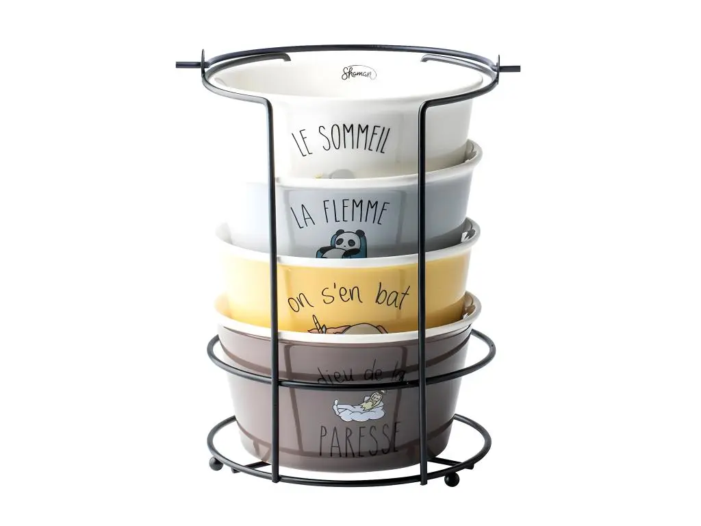 Set cadeau de 4 bols pour les flemmards